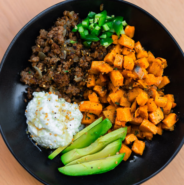 Summer Viral Ground Beef Sweet Potato Protein Bowl